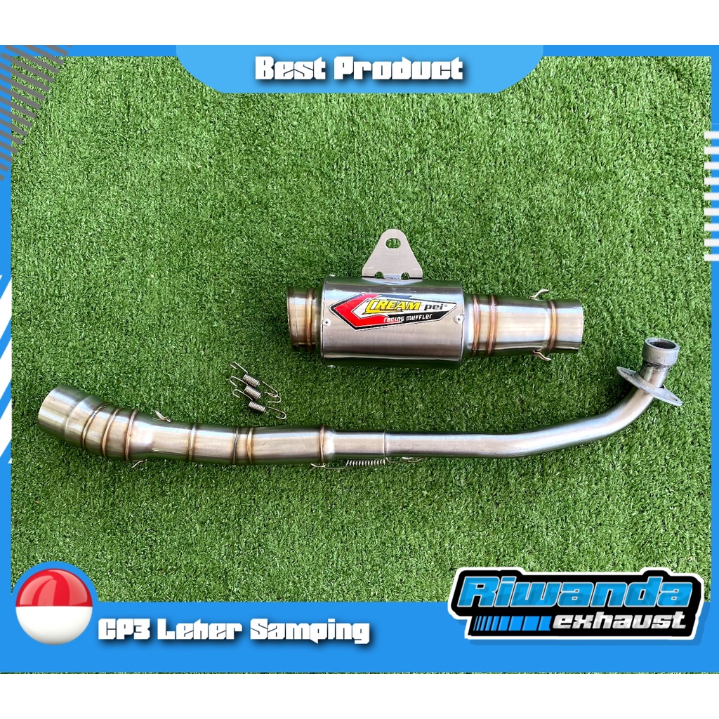 KNALPOT CP2 CP3 CR3 CREAMPIE SAMPING JUPITER Z VEGA R VEGA ZR JUPITER Z1 SUPRA LAMA REVO LAMA SUPRA 