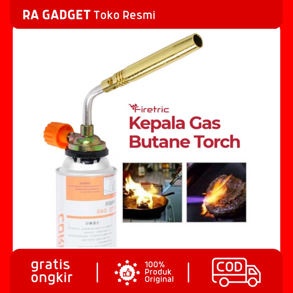 Firetric Kepala Gas Butane Torch BBQ Soldering Flame Gun / Alat Kepala Gas Kaleng Anti Bocor Portabl