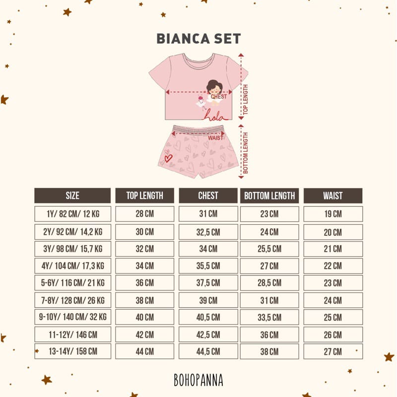 Boohopanna X Overtee Bianca Set / Setelan Anak Unisex