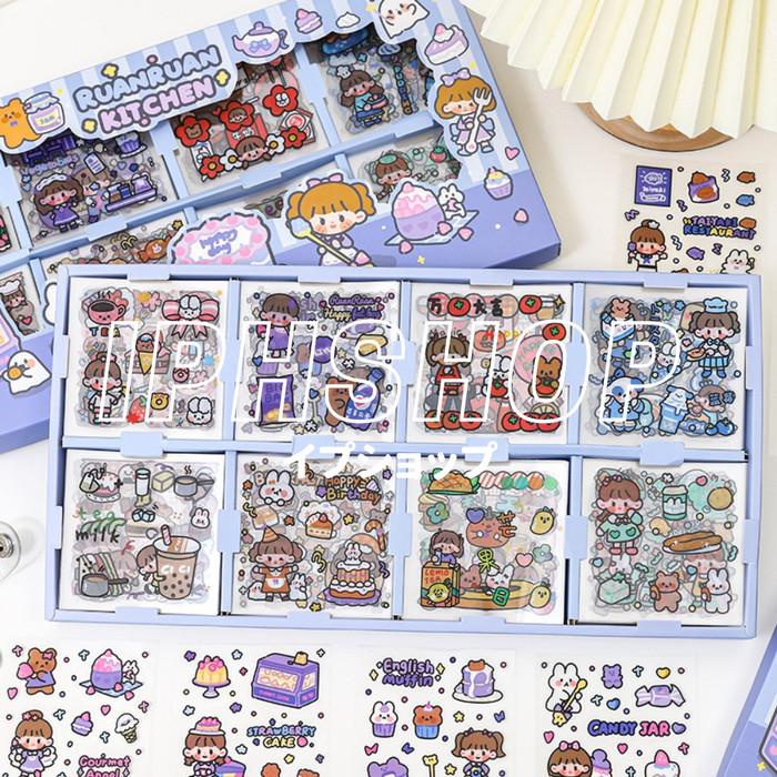 

200 Lembar Stiker PVC Motif Kartun Lucu Untuk Dekorasi Scrapbook