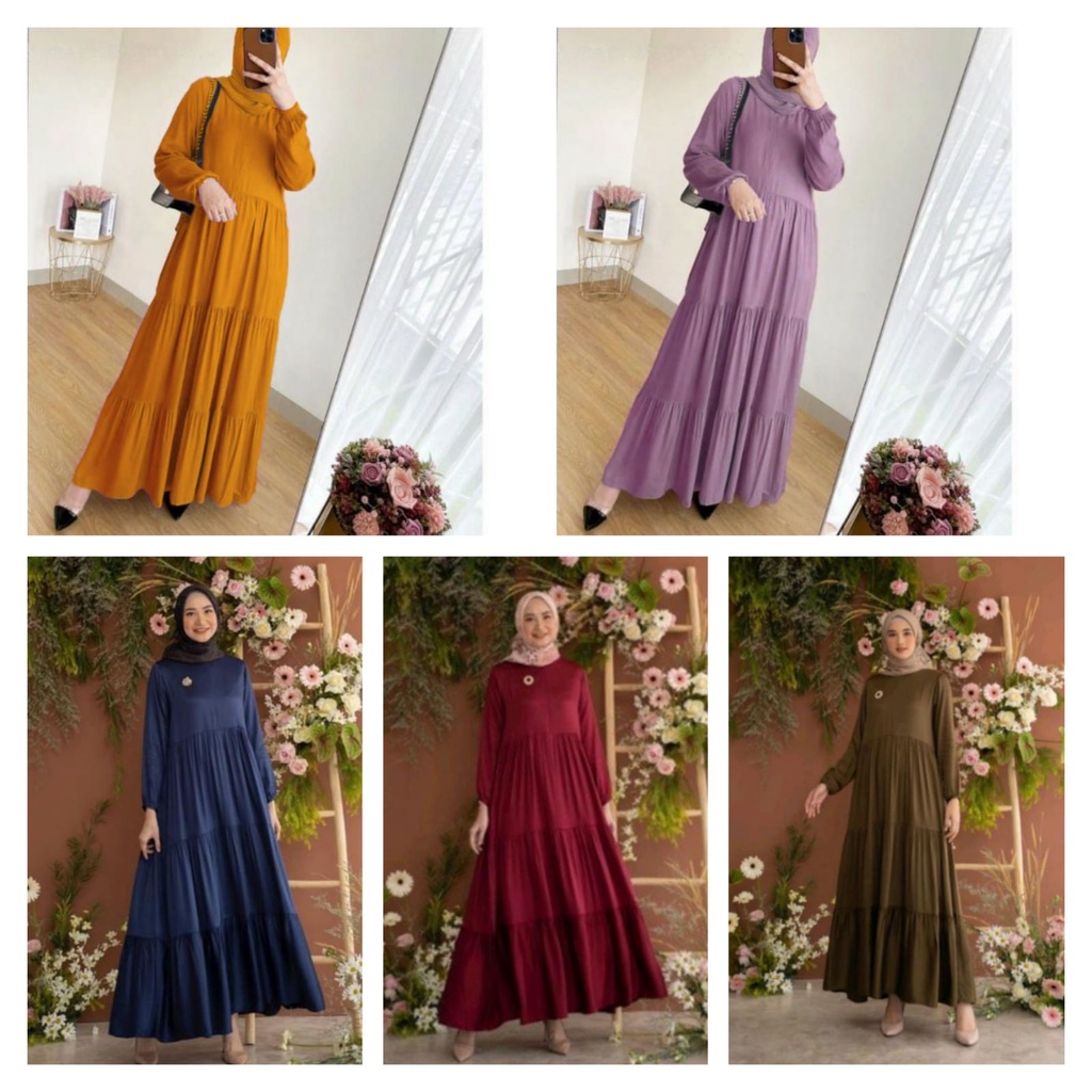 gamis lubia gamis remaja  gamis terbaru 2023 gamis lebaran 2023 gamis dress polos gamis dewasa model