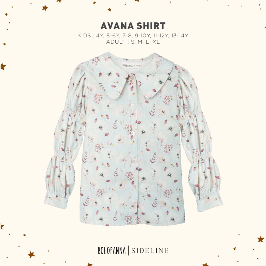 Bohopanna X Sideline Avana Shirt For Kids and Adults / Kemeja Lengan Panjang Ibu &amp; Anak