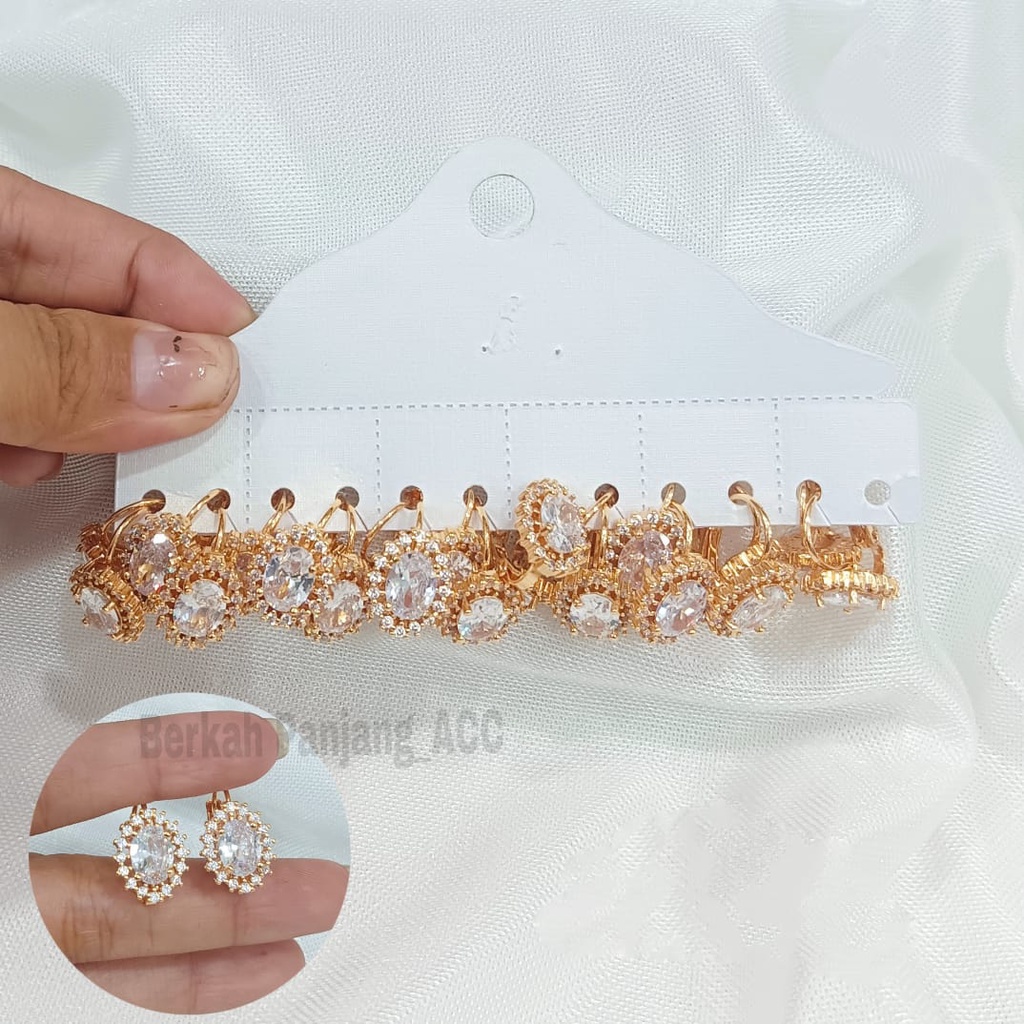 COD 12 PASANG/CHAR ANTING DESI PERMATA DEWASA FASHIONABLE perhiasan super berkelas fashion korea anti karat dan anti luntur