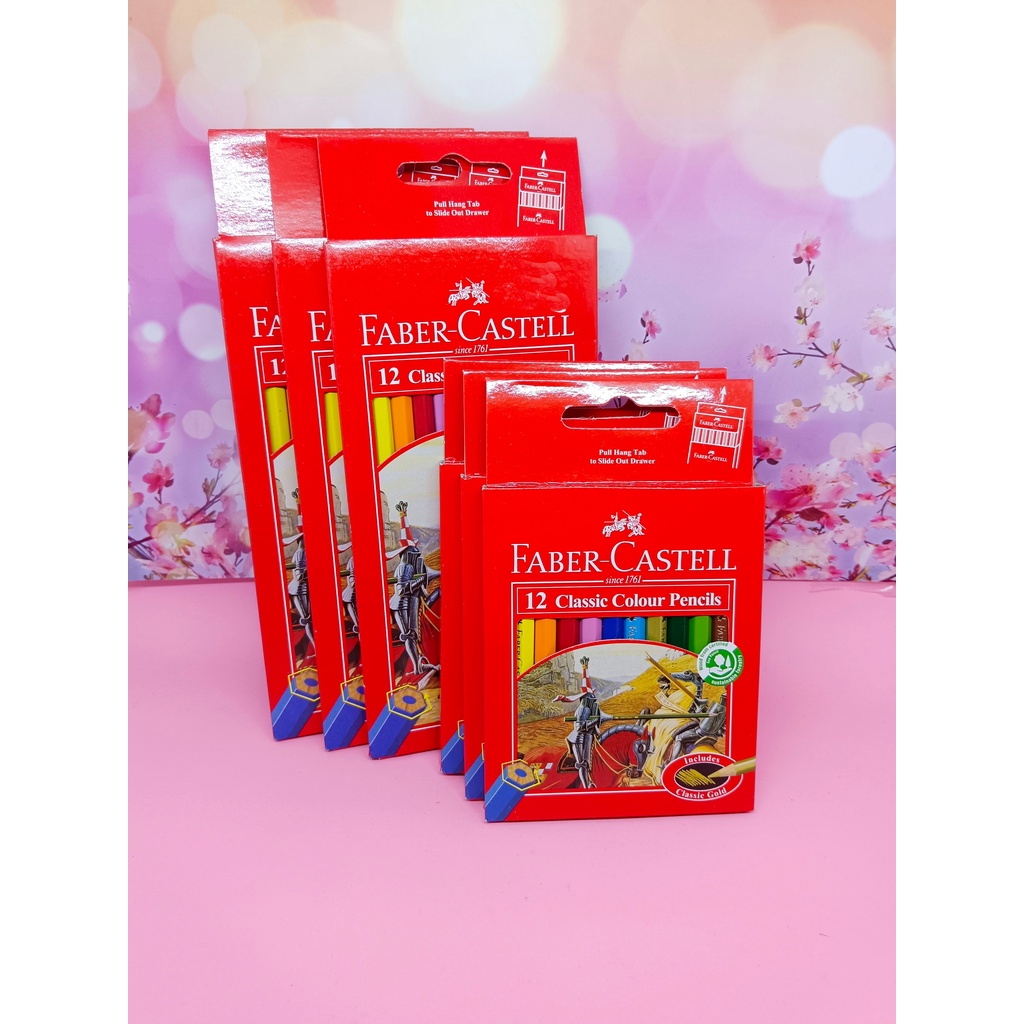 CAT KAYU FABER CASTELL PANJANG 12 WARNA