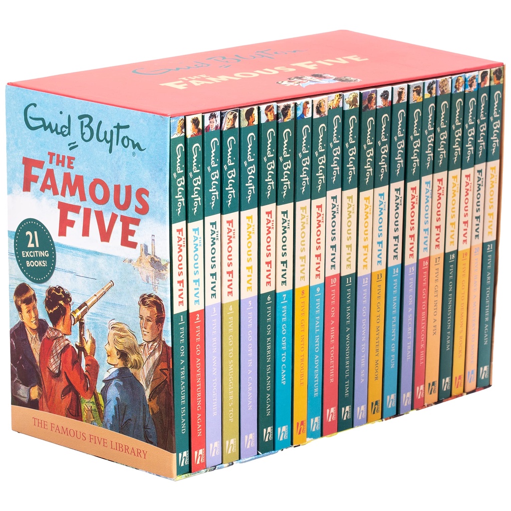 The Famous Five 21 Exiciting Books Box Set by Enid Blyton (Original)