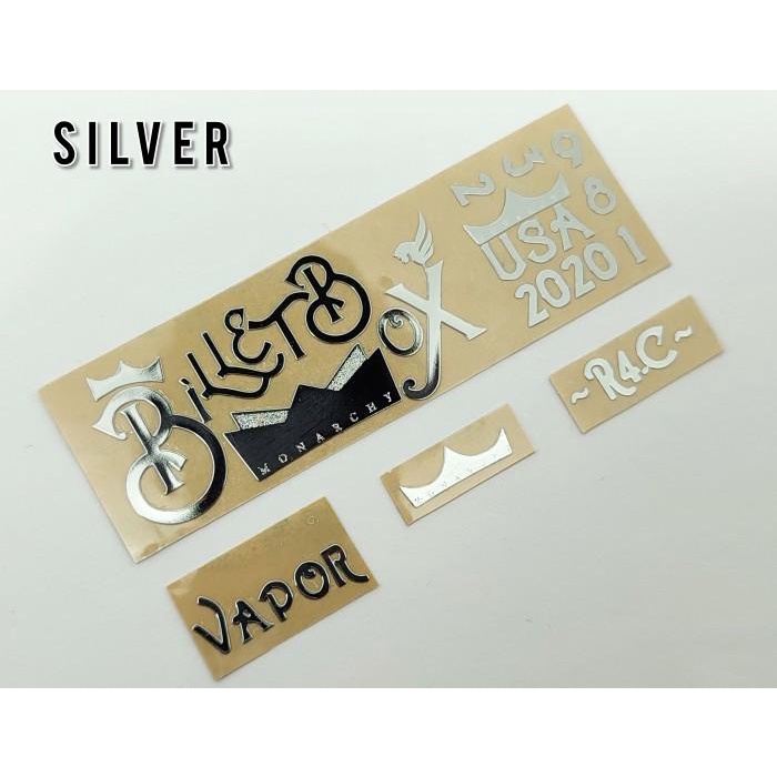 

STIKER METAL TIMBUL BILLET BOX MONARCHY | R4C | VPR | PURE NICKEL