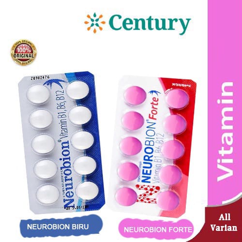 Neurobion 1 Blister 10 Tablet / Neurobion Forte / Neurobion Putih / Vitamin / Vitamin B / B Complex 