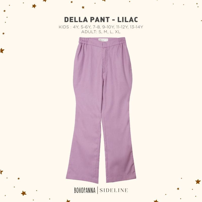 Bohopanna X Sideline Della Pants Lilac / Celana Panjang Anak &amp; Ibu