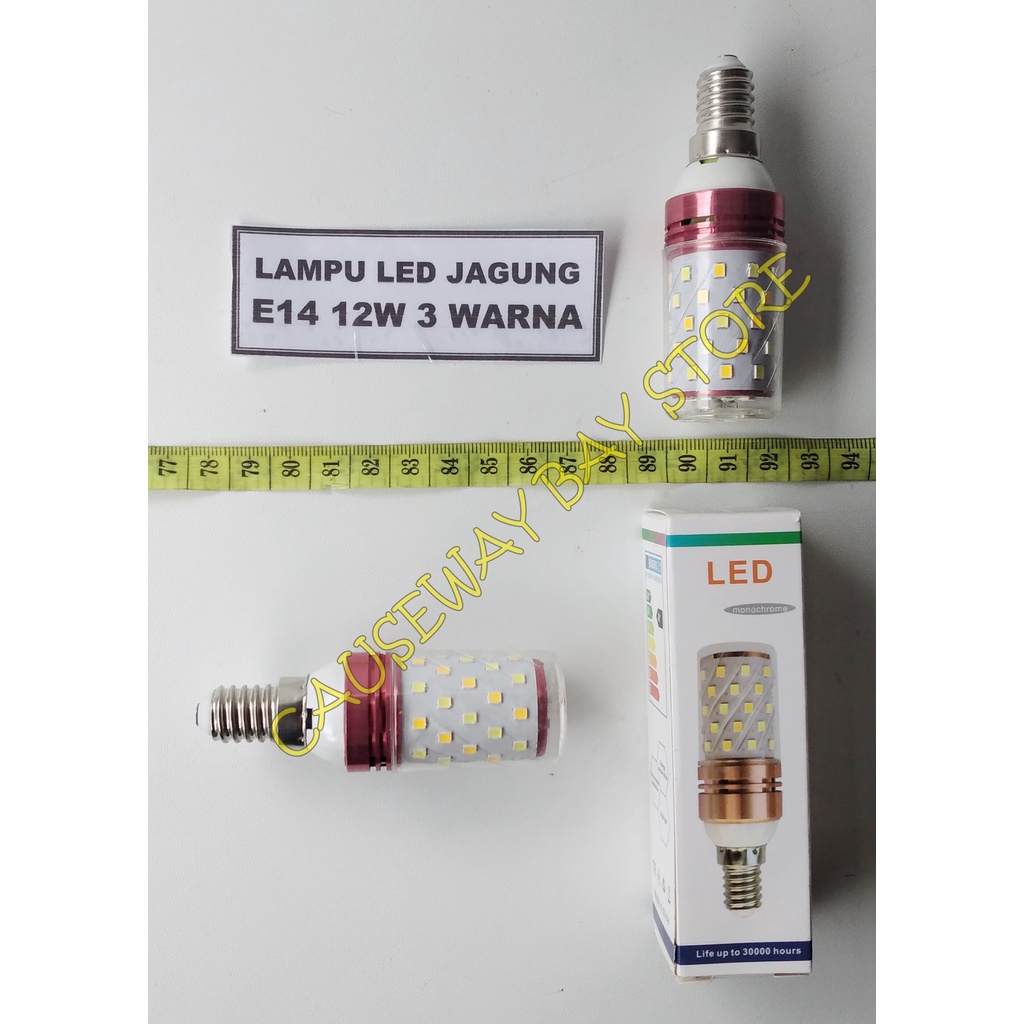 LAMPU LED JAGUNG E14 12W 3 WARNA