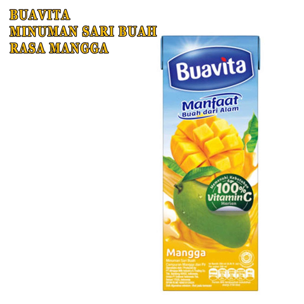 Minuman Sari Buah* Buavita* Buavita Rasa Mangga*250ml