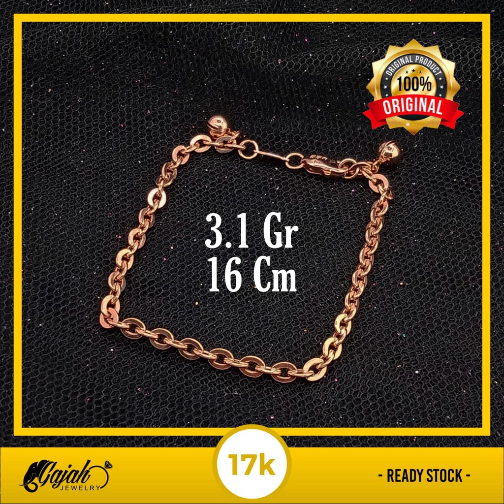 Gelang Emas 17K - 3.1 Gr Kadar 750 - 4566