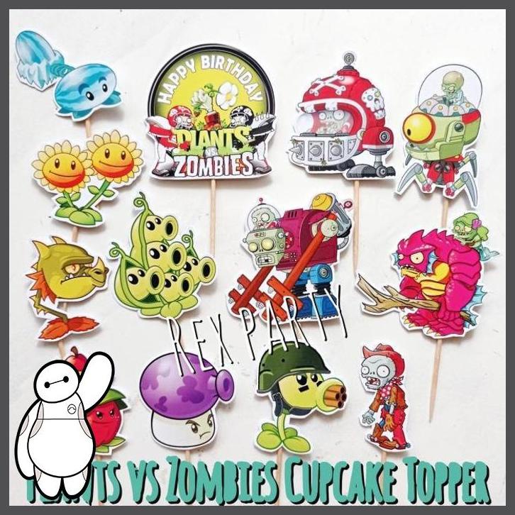 

(REXP) PLANTS VS ZOMBIES CUPCAKE TOPPER/CAKE TOPPER PLANTS VS ZOMBIES
