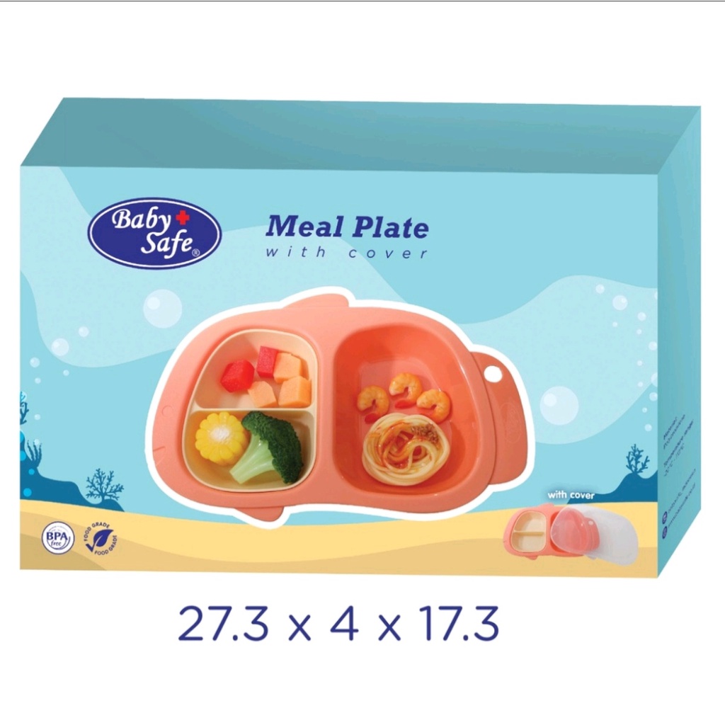 Babysafe Meal Plate With Cover B357O/B357G