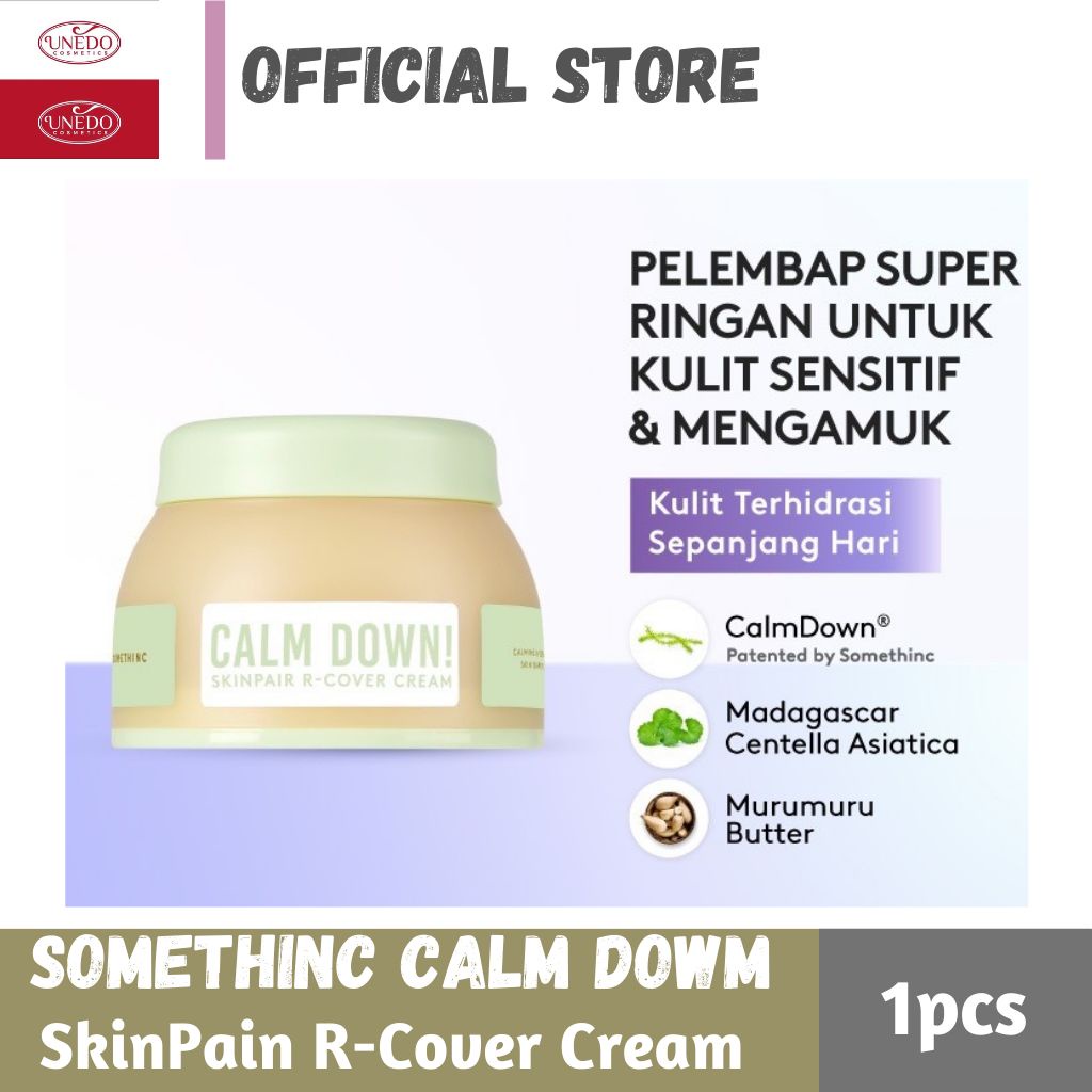 Somethinc Calm Down Skinpair Cover Cream Pelembab Wajah