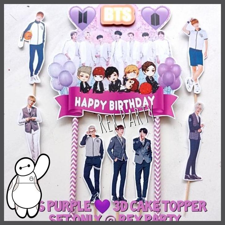 

(REXP) BTS CAKE TOPPER/BTS PURPLE 3D CAKE TOPPER/TOPPER BTS/CAKE TOPPER BTS