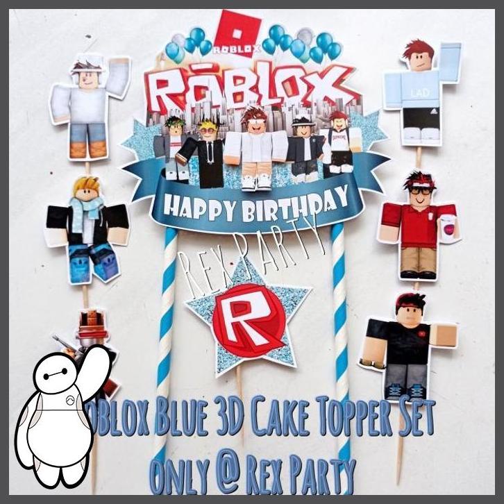 

(REXP) ROBLOX CAKE TOPPER/ROBLOX BLUE 3D CAKE TOPPER/CAKE TOPPER ROBLOX