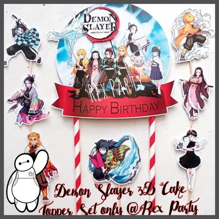 

(REXP) DEMON SLAYER CAKE TOPPER SET/TOPPER 3D DEMON SLAYER/DEMON SLAYER