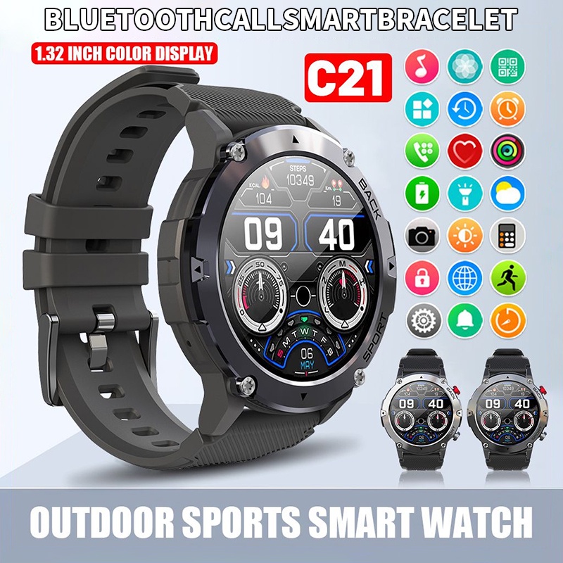 SmartWatch C21 Bluetooth Call Skmei Jam Tangan Pintar Pria Baterai Besar Olahraga Smartwatch Pria Sp