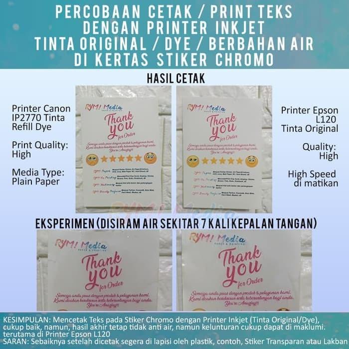 

Promo 500 Lembar Stiker Chromo A6 / Kertas Sticker A6 Glossy Mengkilap