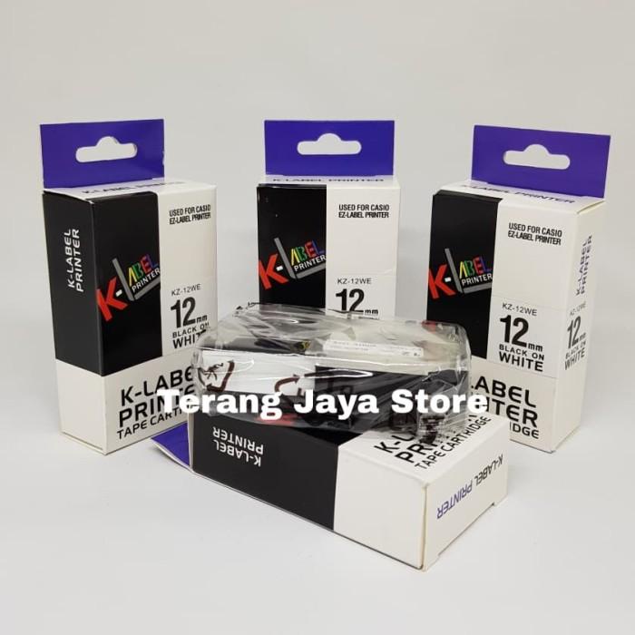

K-Label Printer Tape Catridge for Casio 12mm KZ-12WE Label for Casio