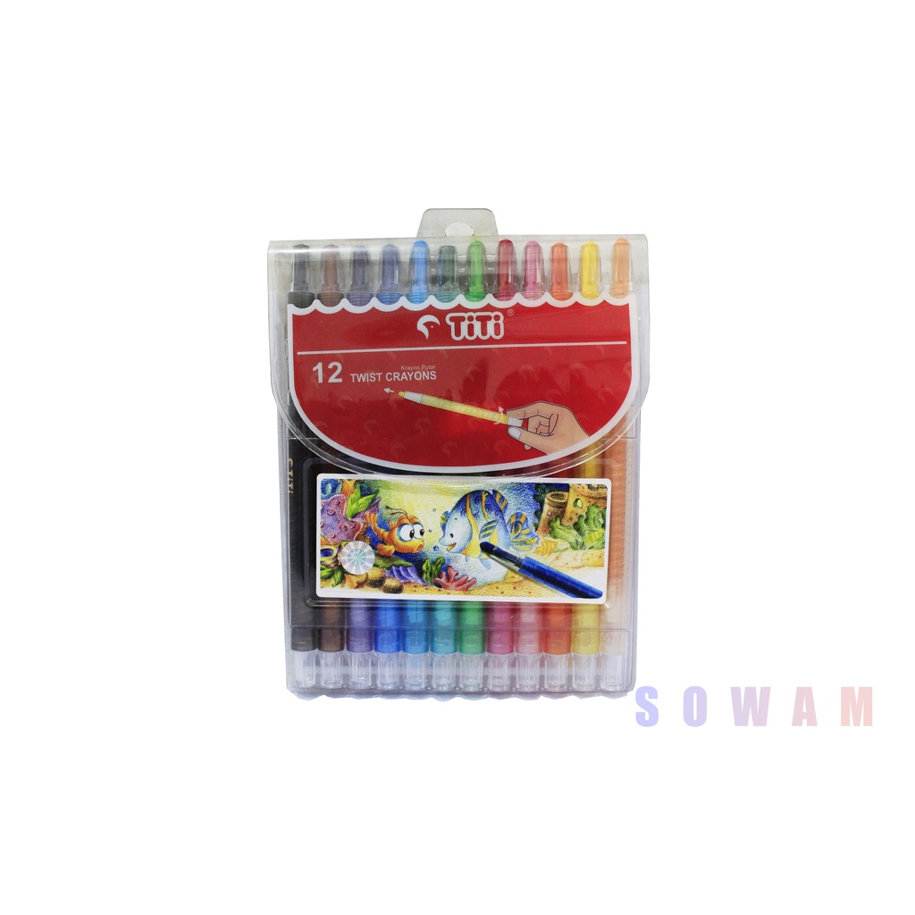 

Crayon Putar TITI isi 12 Warna Panjang original Twist TI-CP-12T Bisa COD /Krayon