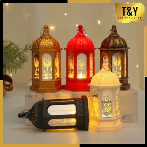 T&amp;Y LAMPU LED LENTERA DEKORASI RUMAH TEMA RAMADAN EAD MUBARAK GRATIS BATERAI