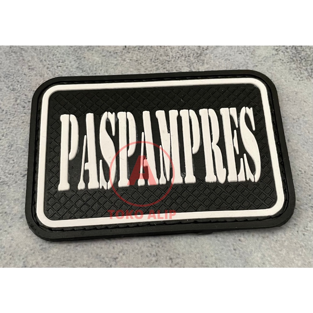 Patch Paspampres (Putih Tulisan) - Patch Velcro Paspampres - Prepetan Paspampres