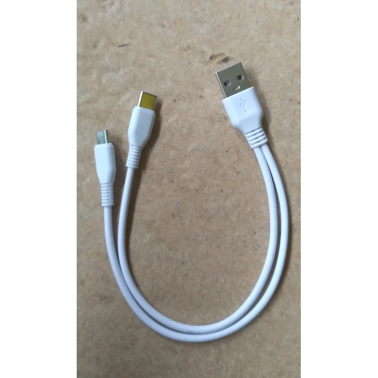 J459 ORIGINAL KABEL DATA PENDEK POWERBANK DUAL USB TYPE C MICRO TIPE 20 CM SUPER FAST CHARGING 2IN1 CABLE CAS CASAN QUALLCOM QC QUICK FLASH SPEED MULTI UNIVERSAL J459  2IN1 TYPE C DAN MICRO USB  SPEKSIFIKASI : - KABEL CHARGER PENDEK 20CM - 2IN1