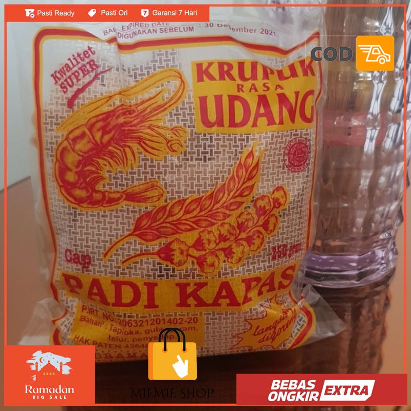 

Kerupuk Udang Ukuran Kancing Cap Padi Kapas