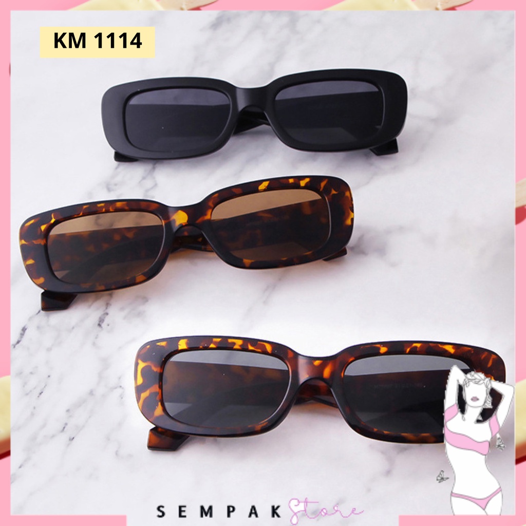 SS Kacamata Hitam Wanita 1114 Kaca Mata Fashion Retro Vintage Sunglasses Pantai Korean Impor Murah