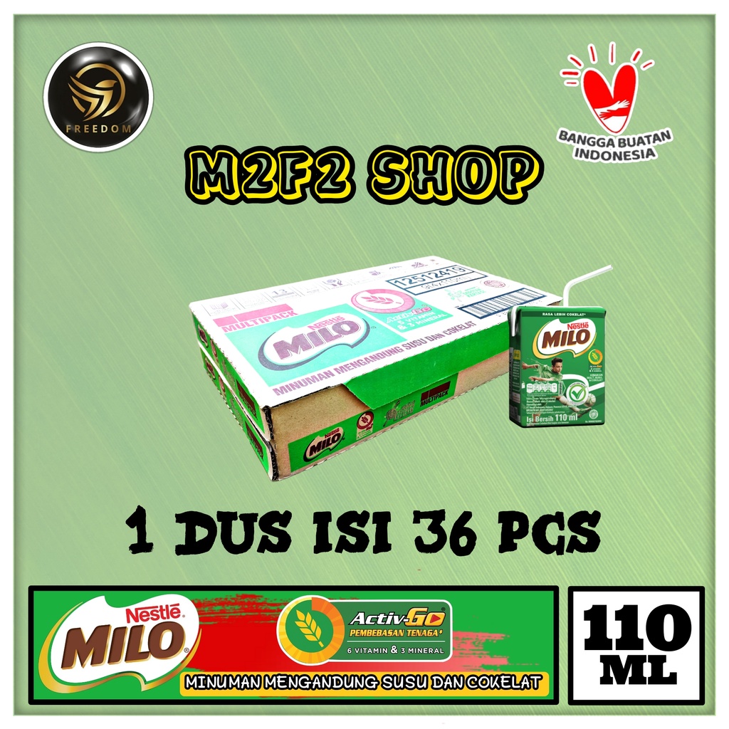 

Susu Milo Kotak Cokelat ACTIVE GO UHT - 110 ml (Kemasan Karton)