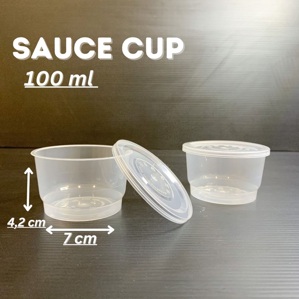 Tempat saos plastik / saus sambal kecap cup 25 ml / 35 ml / 100 ml / 150 ml