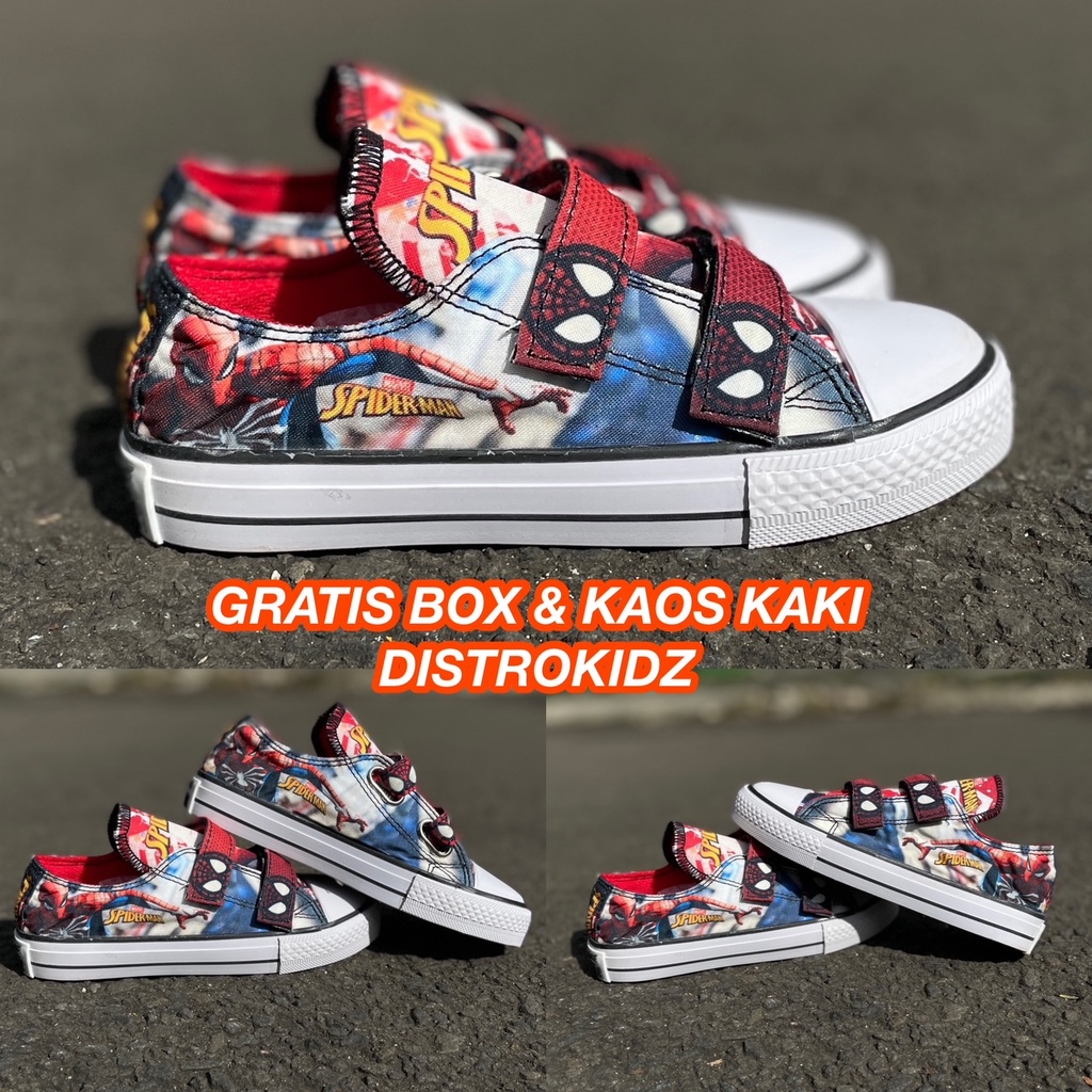 Sepatu anak converse spiderman sepatu anak anak cowo spiderman kids