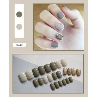 SS 24Pcs Kuku Palsu Motif Kartun 24 Pcs Fake Nail Karakter Manicure Nail Stickers Wedding Pengantin Murah