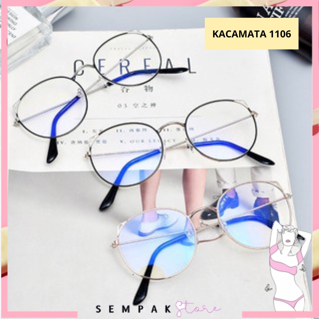 SS Kacamata Anti Radiasi Wanita Fashion Korea Cat Style 1106 Kaca Mata Pria Korean Cute Murah