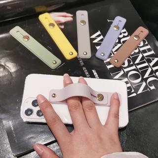 SS Strap Bracket Silicone Polos Tipis Phone Holder Stand Universal For Iphone &amp; Android Finger Grip Hand Multiband Sandaran HP Murah Import