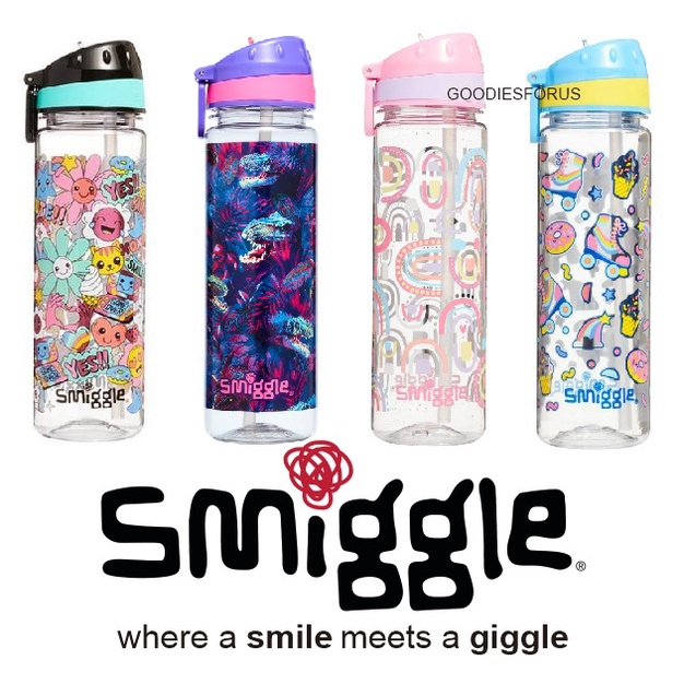 Bright Side Smiggle Drink Bottle 650 ml/Smiggle Original/Botol Smiggle/Perlengkapan makan dan minum/