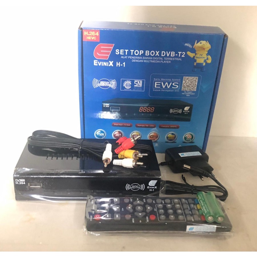 SET TOP BOX STB EVINIX DVB-T2 PENERIMA SIARAN TV DIGITAL