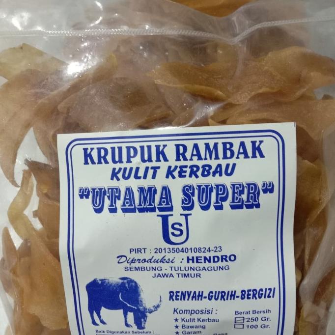 DISKON Krupuk kulit/rambak kerbau MENTAH