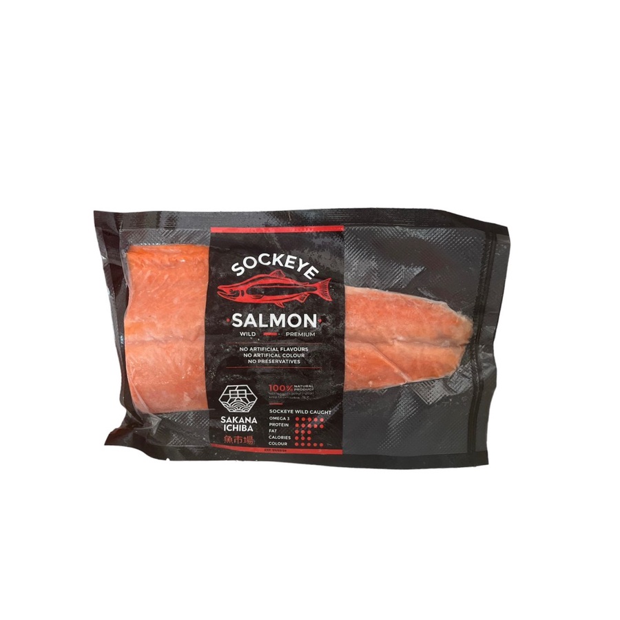 Salmon Sockeye Fillet / Alaskan Wild Salmon Sashimi Grade +- 200grm