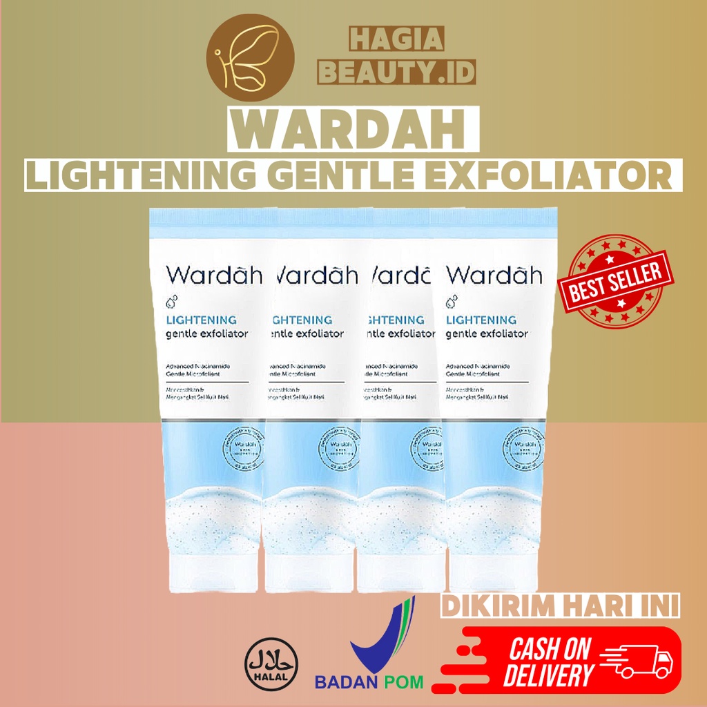 BISA COD - Wardah Lightening facial Scrub / wardah lightening gentle exfoliator 50ml