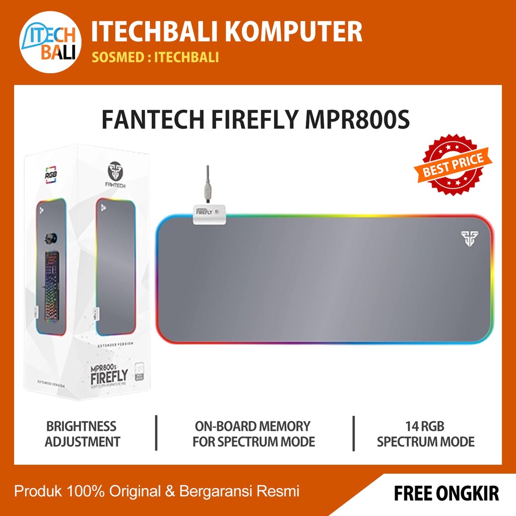 Mousepad FANTECH MPR800S FIREFLY White | ITECHBALI