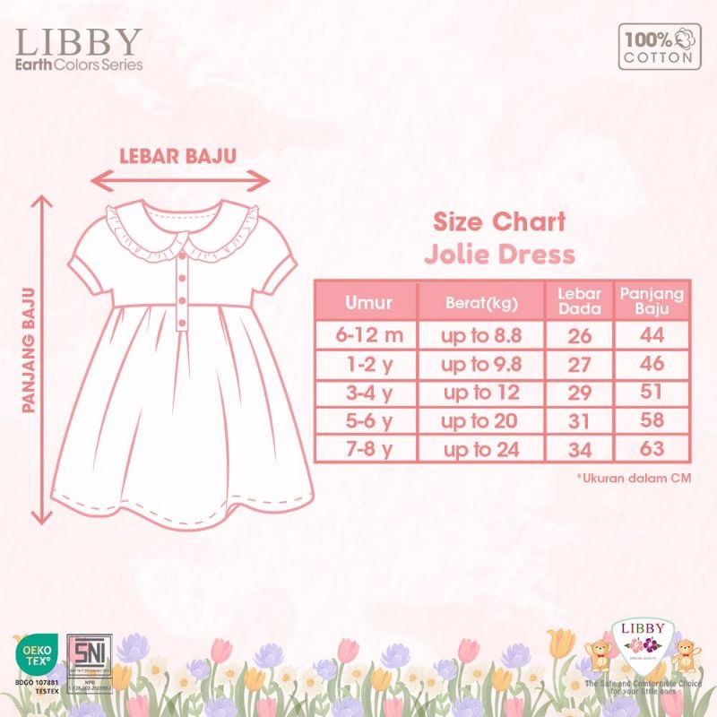 Libby Baby Jolie Dress Gaun Dress Anak Perempuan