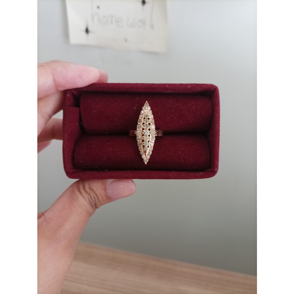 ACC cincin fashion wanita/cincin berlian medan/cincin markis berlian medan/cincin berlian 3.09gr siz