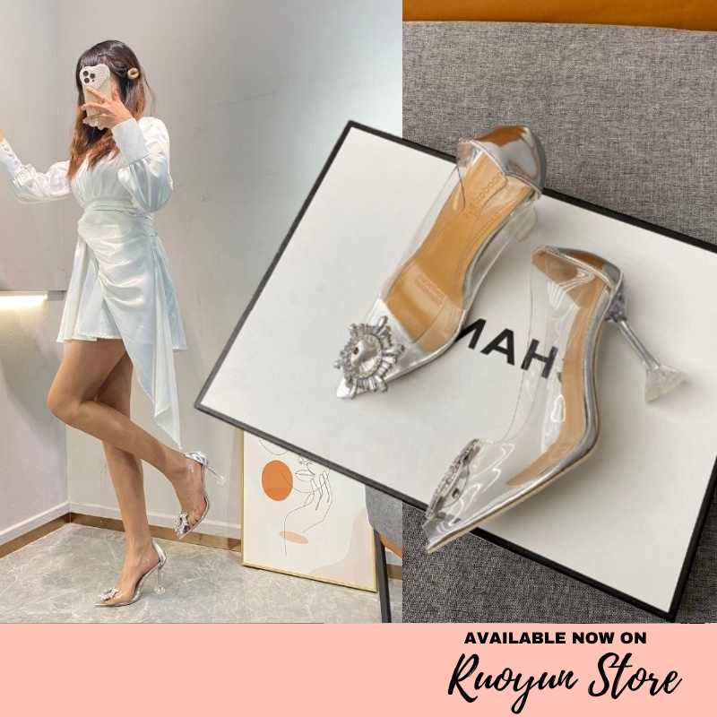 RYX - Bohemie Gleam Sepatu Hak Slip-On Wanita Fashion Casual / Pesta - Ori Import