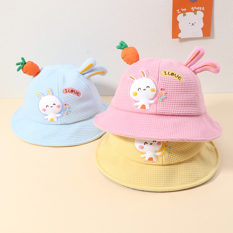 NEW Topi bulat / yopi bundar bayi dan anak motif kelinci wortel kualitas premium