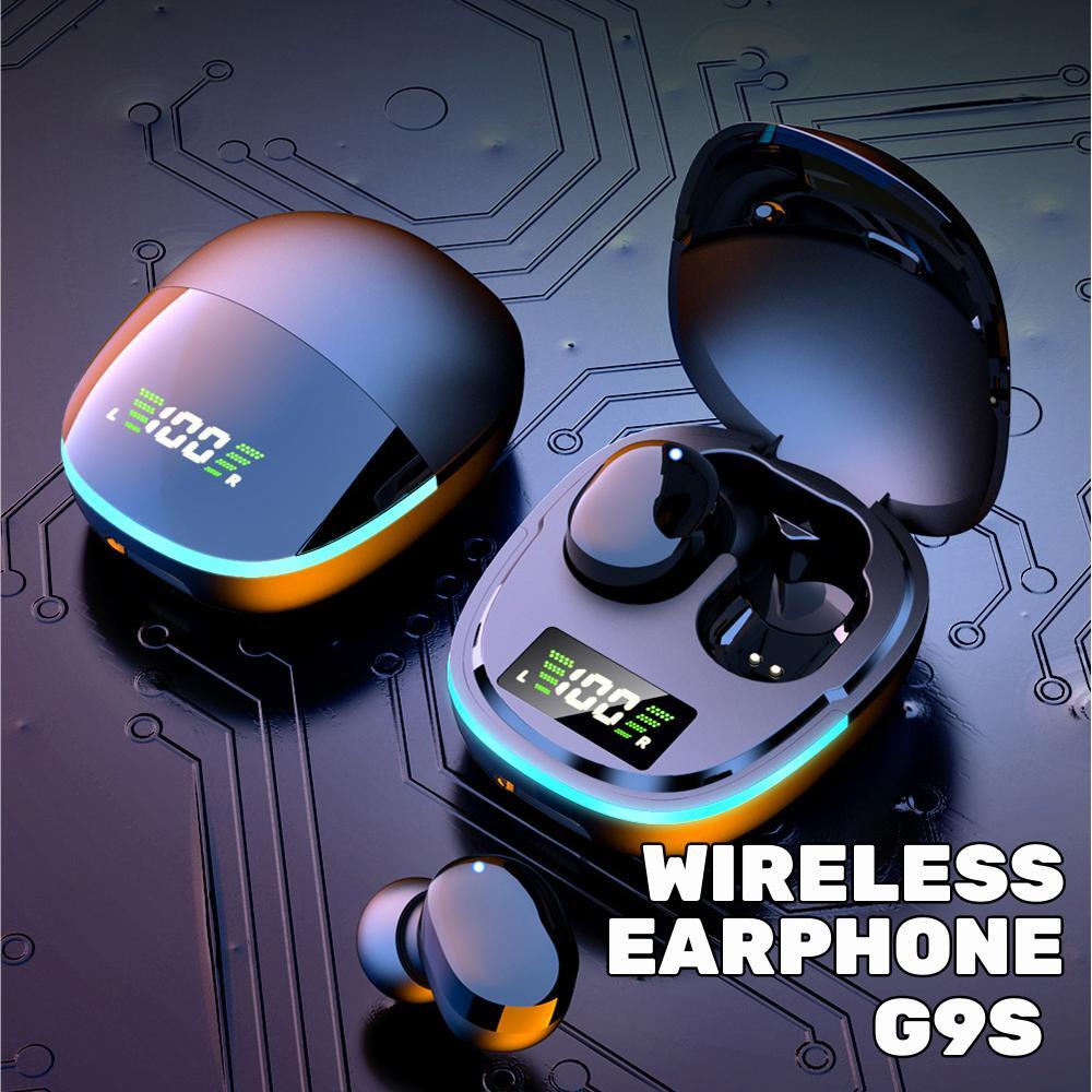 TWS Wireless Earphone Bluetooth E-sports Earbuds Gaming Low Latency Wireless Noise-cancelling Headphones Headset Breathing Lamp Intelligent Digital Display Waterproof Upgraded Bluetooth 5.1 - G6S/G7S/G9S(COD)