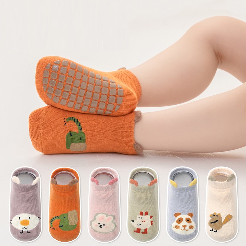 C16 NEW Kaos kaki nonslip bayi dan anak unisex motif hewan lucu