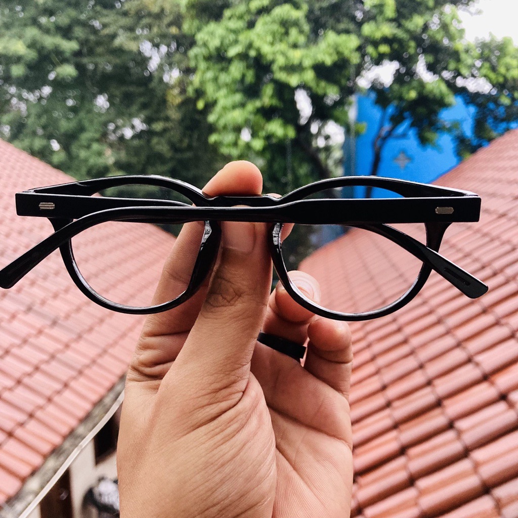 KACAMATA MELANCHOLY - BLACK CLEAR GLOSSY