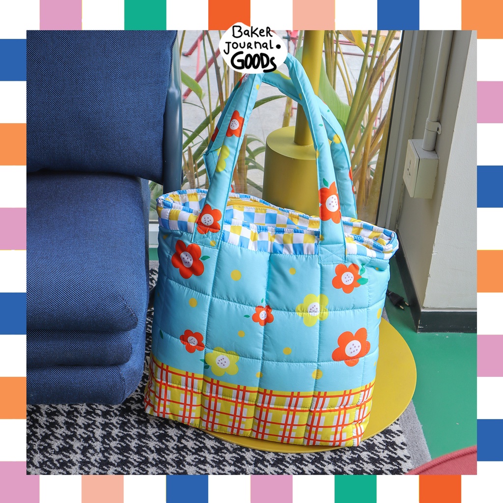 Puffy Totebag Jumbo / Tas Totebag Jumbo with Zipper / Diaper Bag / Tas Perlengkapan Bayi - By Baker Journal Goods